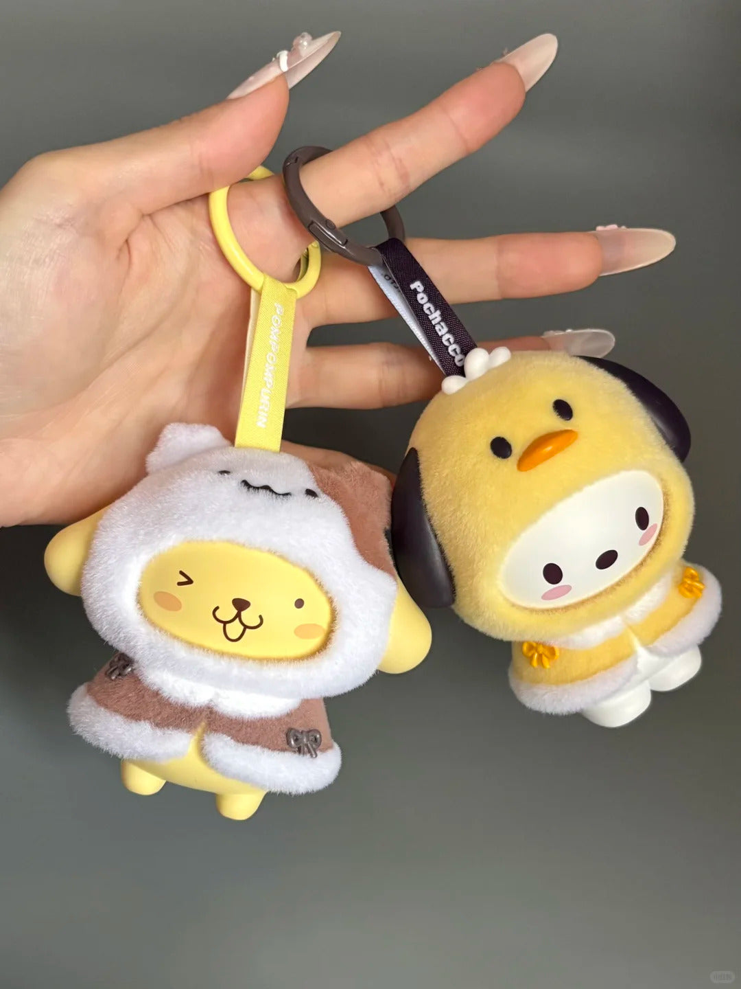 Sanrio Small Cloak Face Changing Figure Flocked Pendant Blind Box