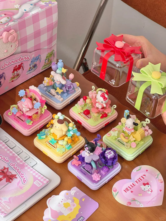 Sanrio fingertip Ring box flower star wish building blocks blind box