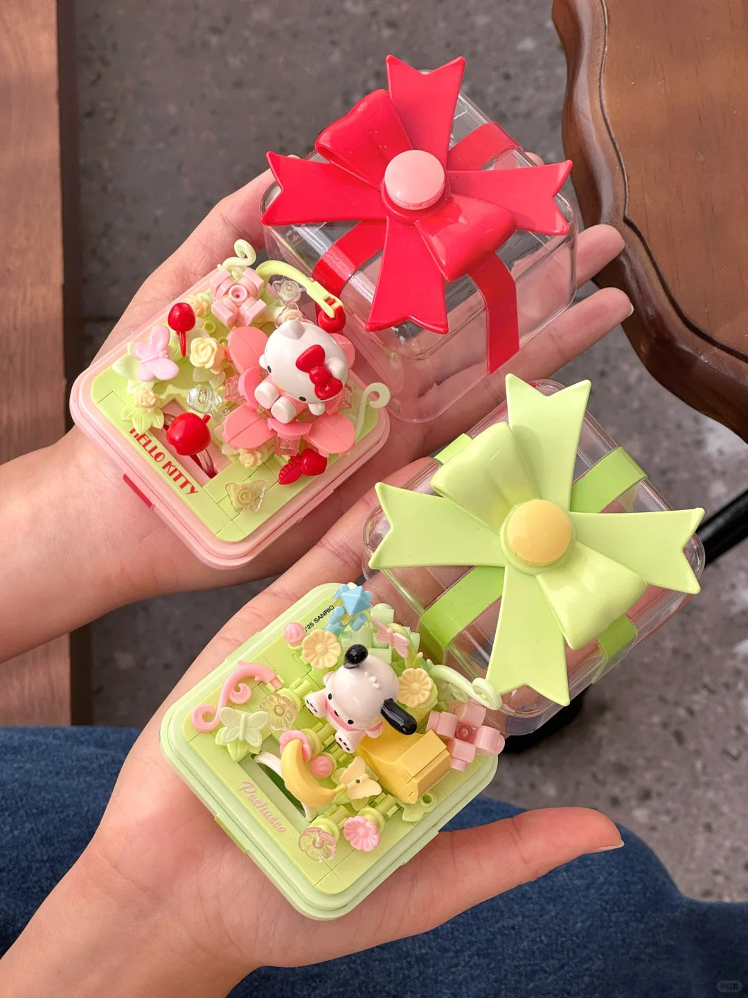Sanrio fingertip Ring box flower star wish building blocks blind box