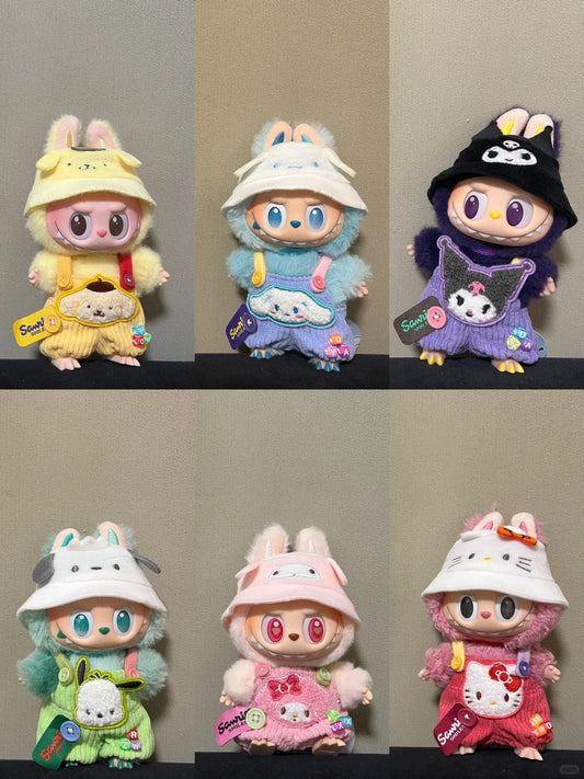 Sanrio doll clothes for 17cm Doll Labubu outfit Labubu Plushies Accessories (No doll)