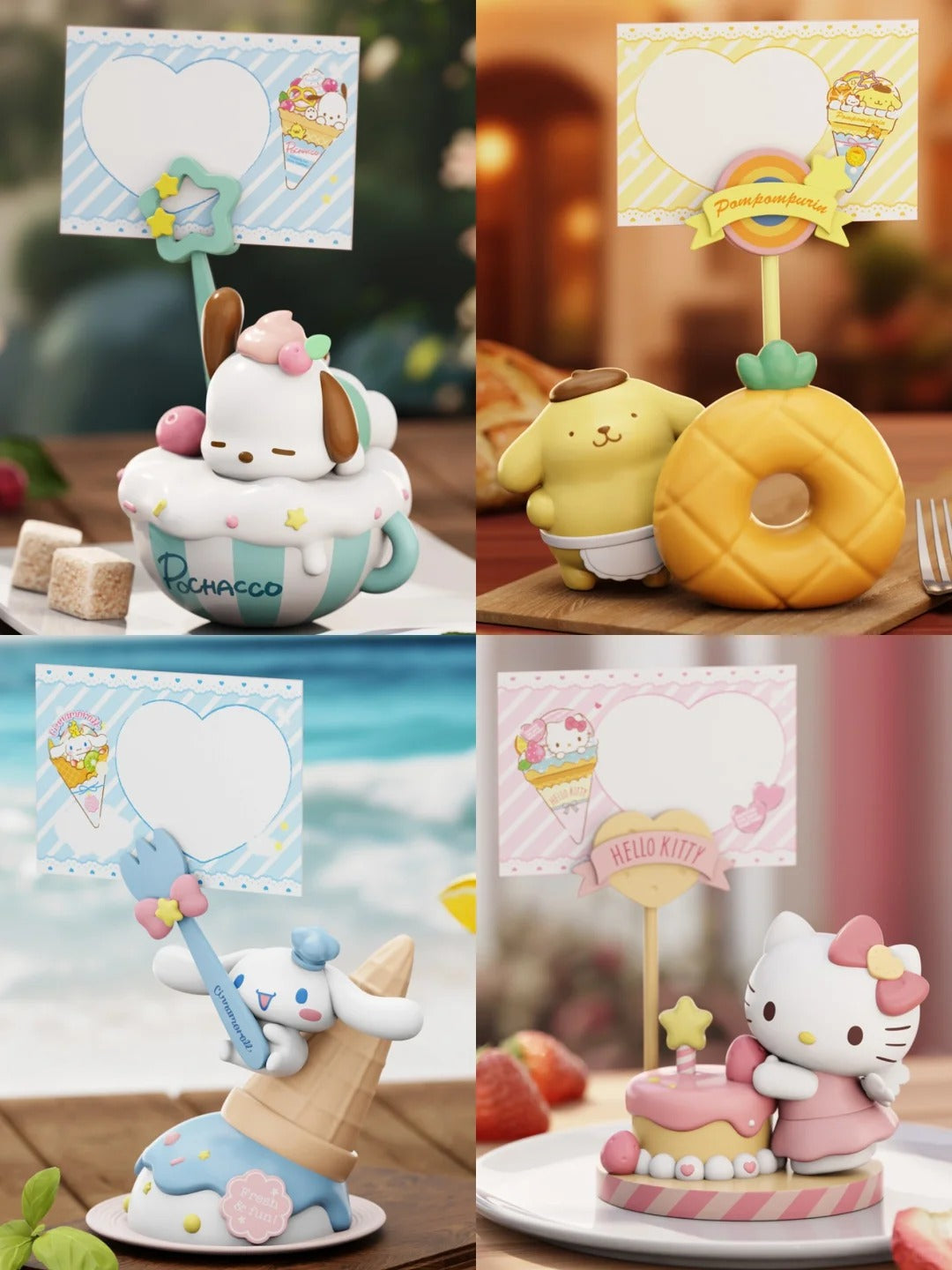 Sanrio Family Dessert Series Note Ornaments Picture Holder Clip Holder for Desk