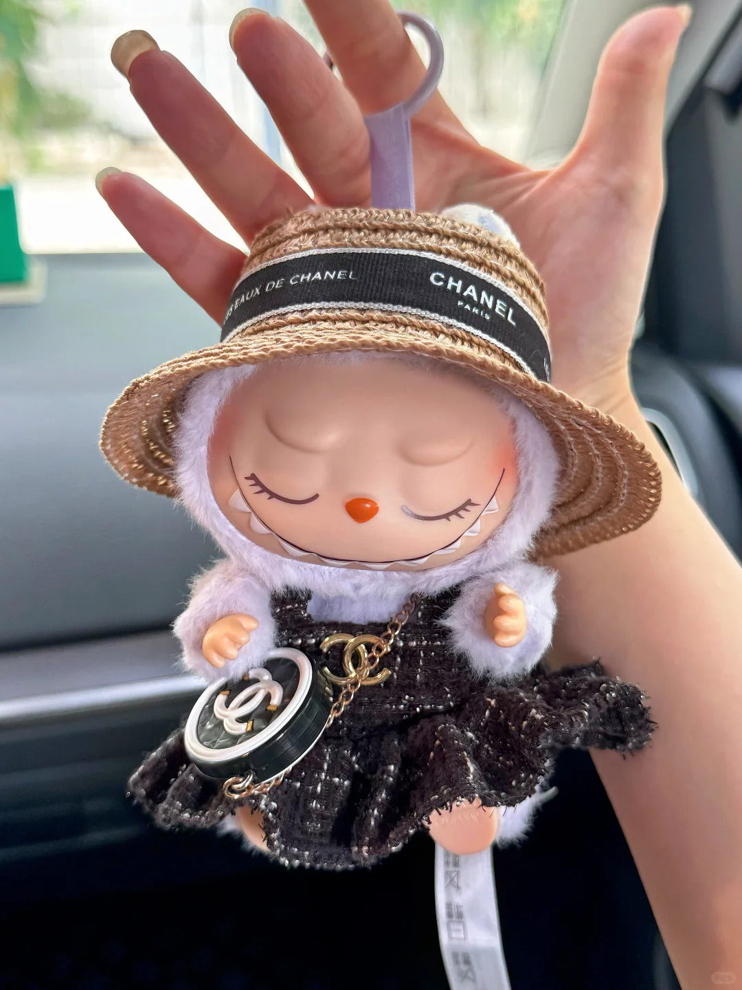Black  Clothes Set(NO DOLL) Accessories Suit Cute Clothes for Labubu Dress up