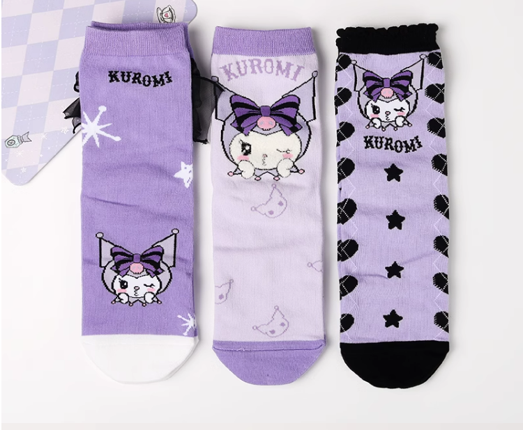 Pack de 3 calcetines Kuromi