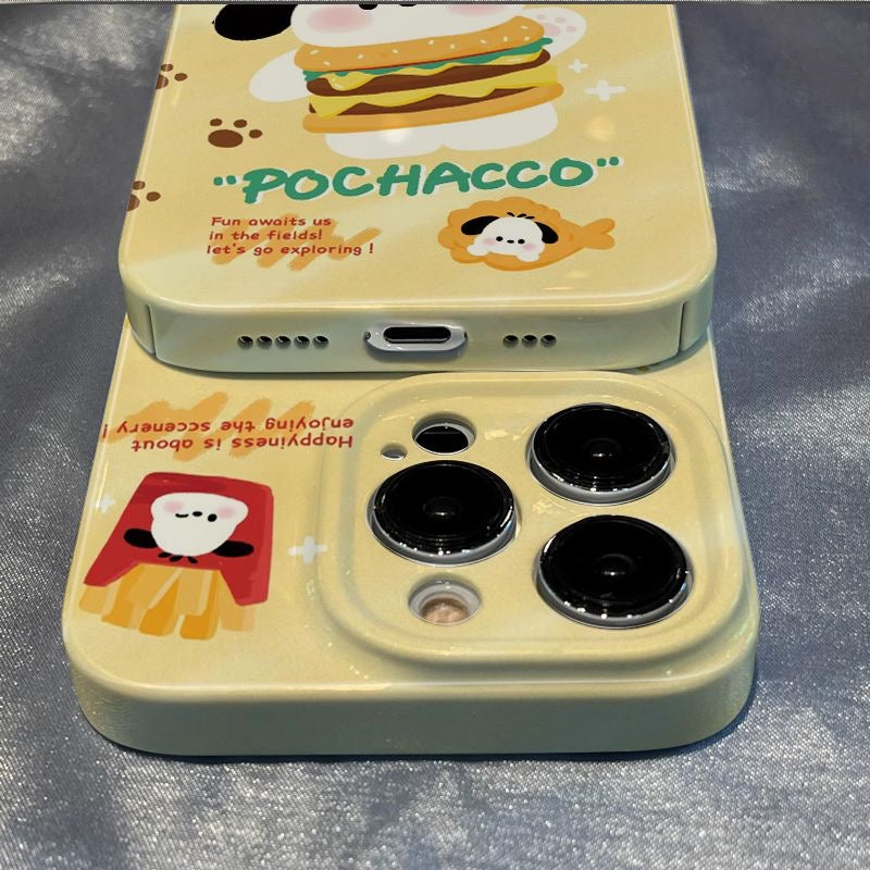 Funda para teléfono de hamburguesa Pochacco