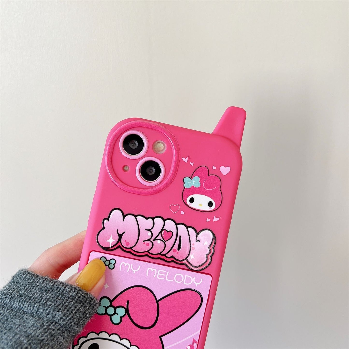 Funda para teléfono con espejo giratorio