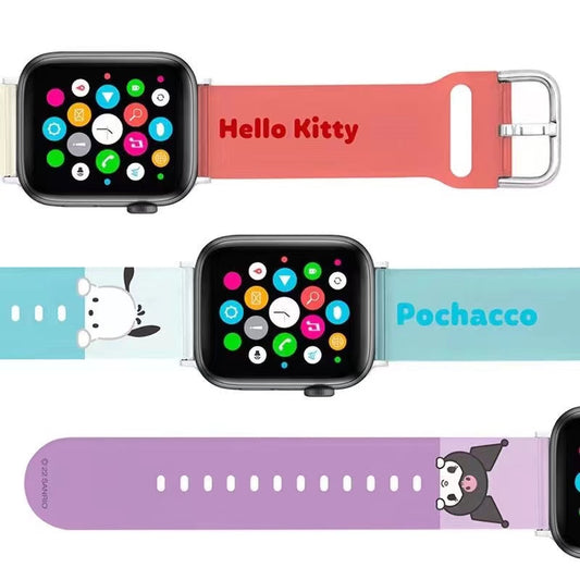 Pulseras con correa de reloj Peek de personajes de Sanrio para Apple Watch