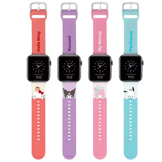 Pulseras con correa de reloj Peek de personajes de Sanrio para Apple Watch
