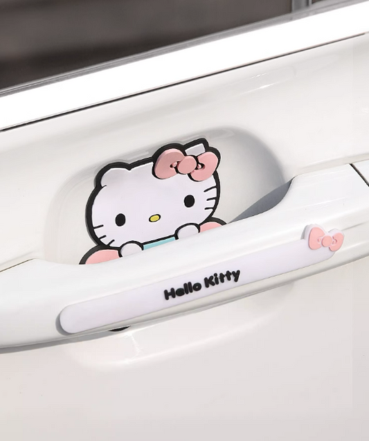 Pegatinas de protección de tira anticolisión para puerta de coche Hello Kitty