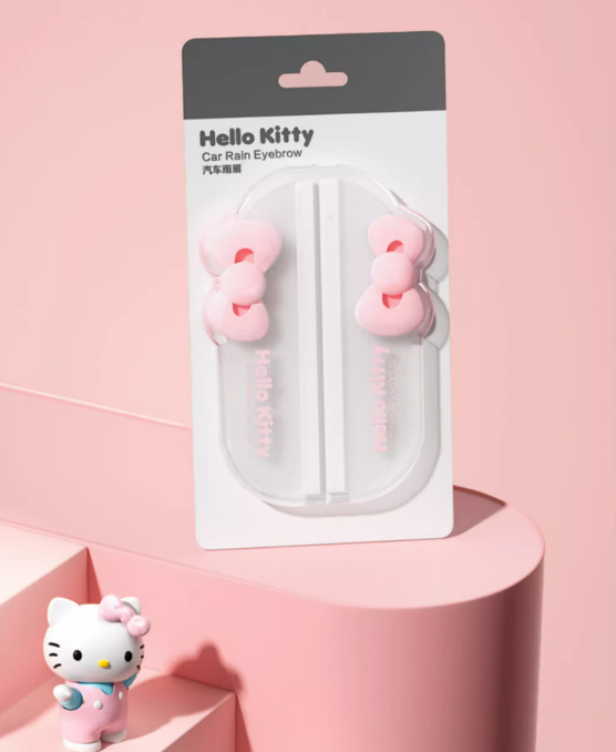 Protector de humo para visera de lluvia con espejo Hellokitty