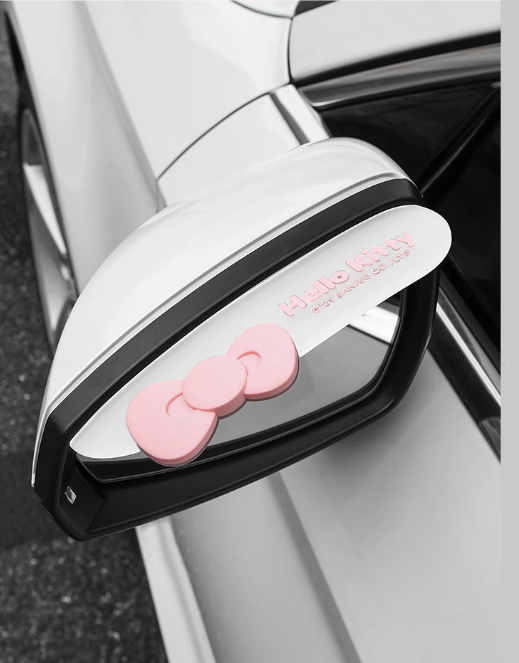 Protector de humo para visera de lluvia con espejo Hellokitty
