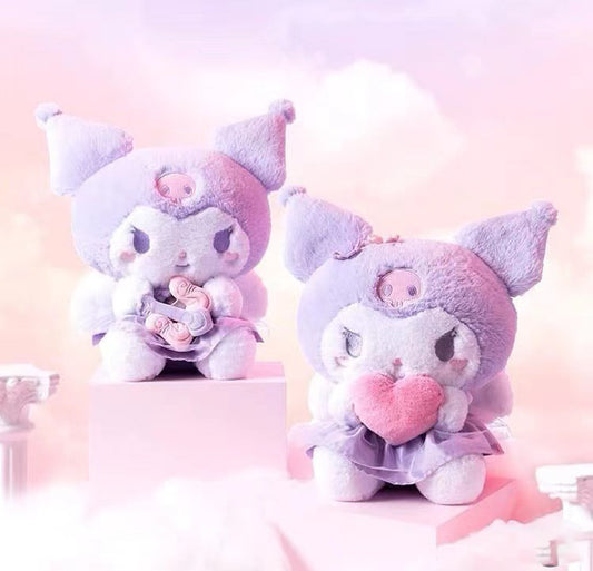 Peluche grande Kuromi Cupido Corazón