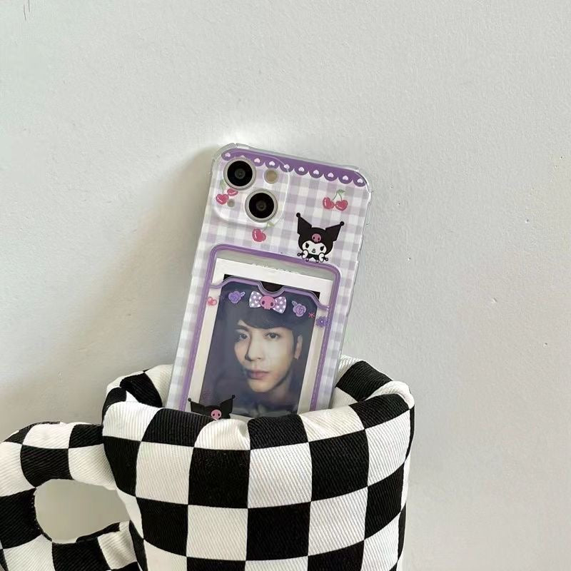 Kuromi / My melody Funda para teléfono con tarjetero