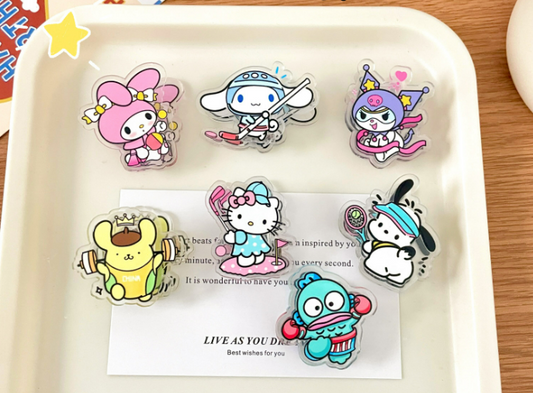 Clip de papel con diseño deportivo Kawaii, clip para refrigerios y clip de cola de golondrina