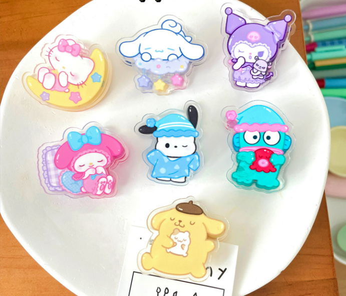 Clip de papel con diseño de sueño Kawaii, clip para refrigerios y clip de cola de golondrina