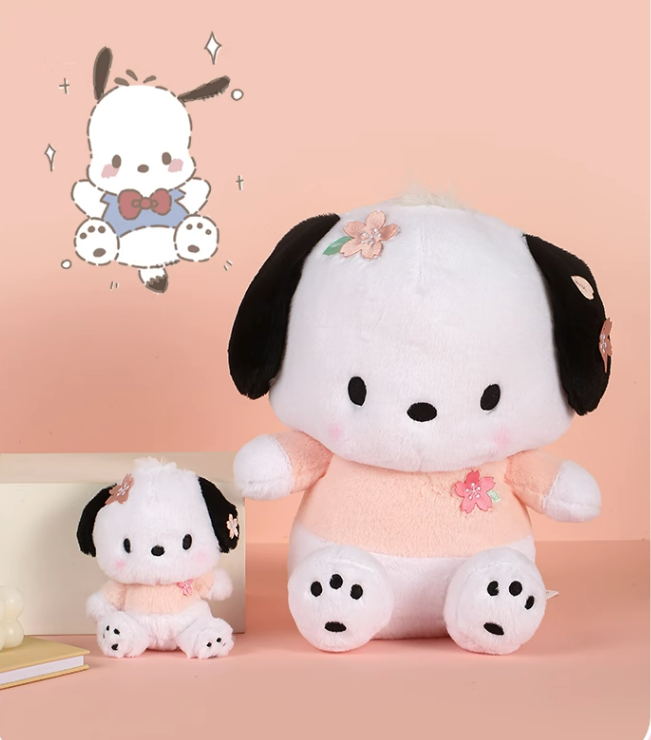 Muñeco de peluche Sanrio con flores de cerezo