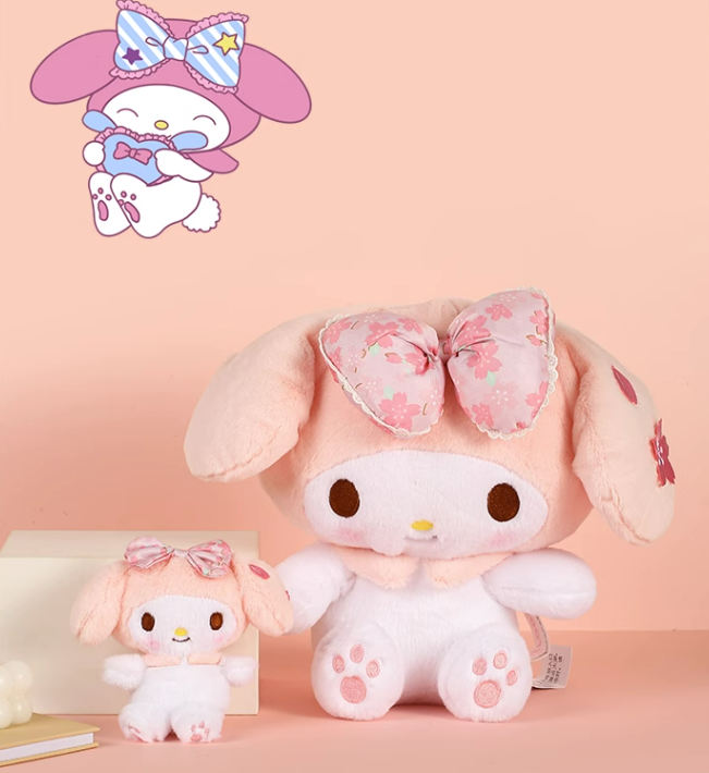 Muñeco de peluche Sanrio con flores de cerezo