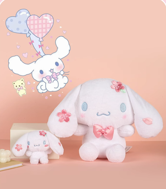 Muñeco de peluche Sanrio con flores de cerezo