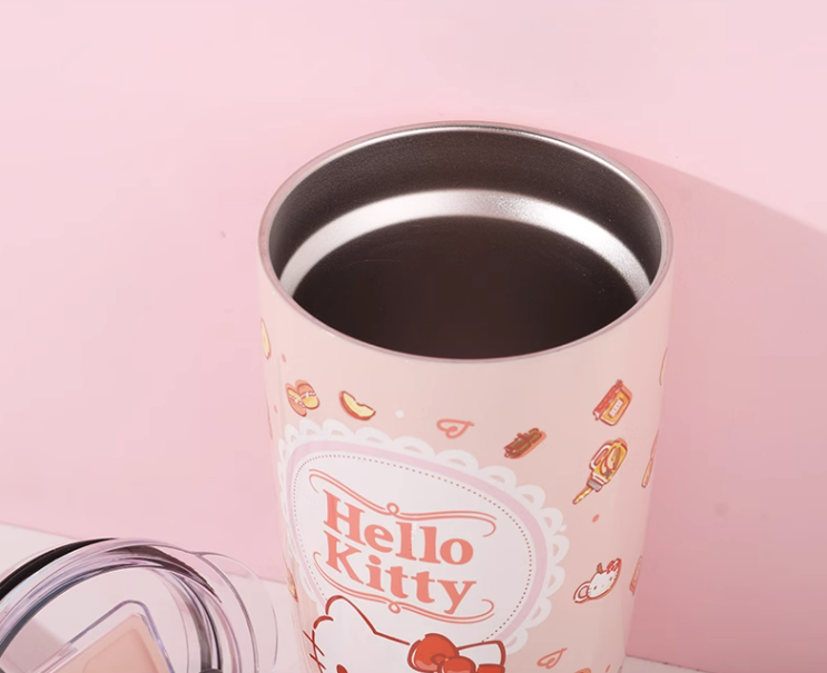 Sanrio Stainless Steel Tumblers with Lid and Straw 600ml