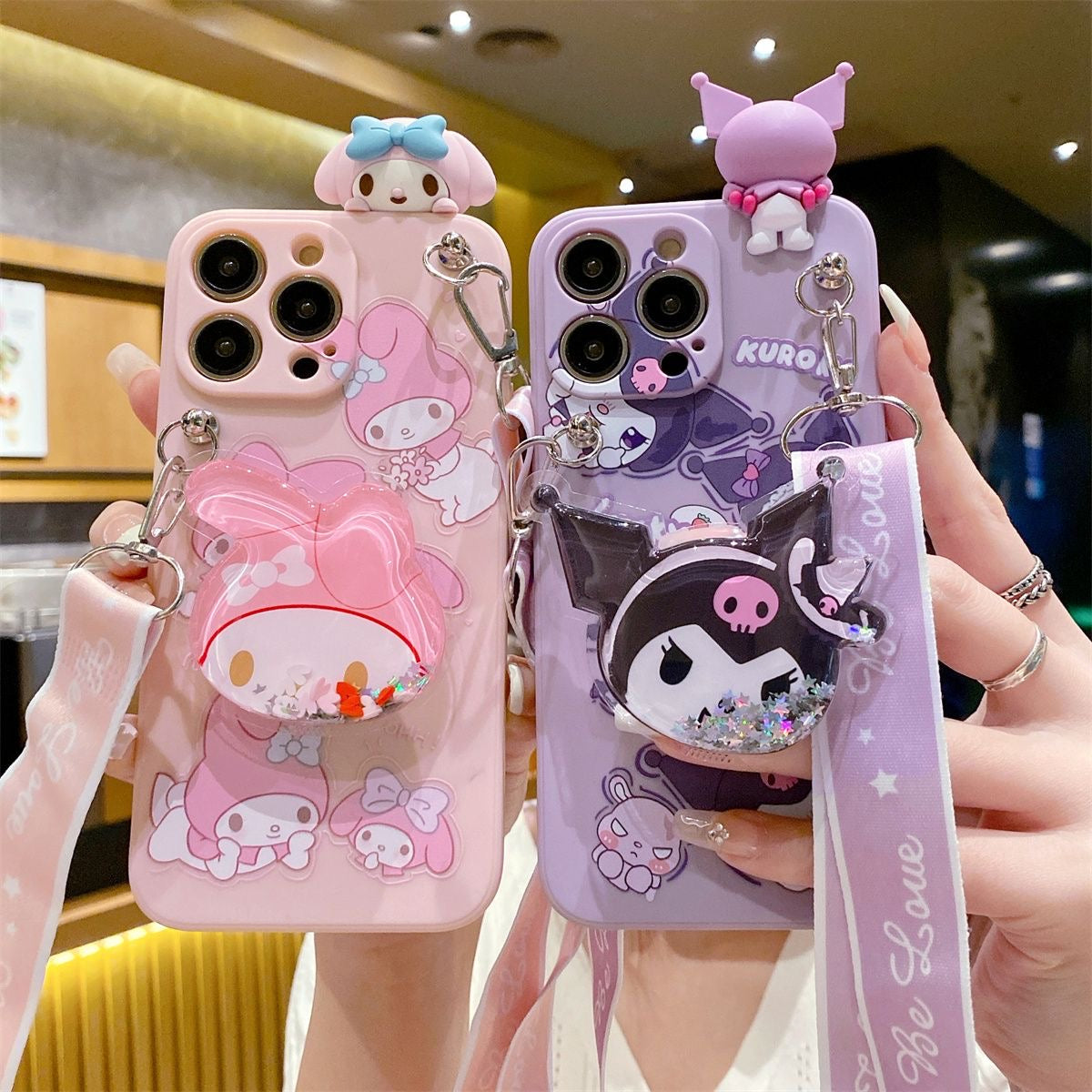 Funda para teléfono Kuromi y My Melody