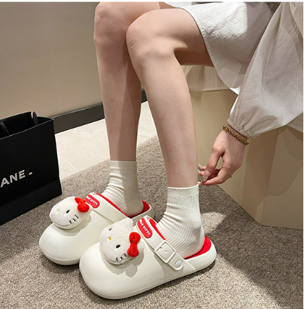 Pantuflas peludas Sanrio Felpa cálida de invierno