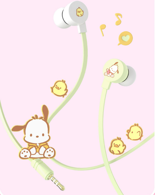 Sanrio Characters wired headphones In-Ear Headphones 3.5 mm Plug