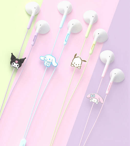 Sanrio Characters auriculares con cable Auriculares intrauditivos Conector de 3,5 mm