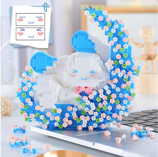 Cinnamoroll and Pochacco Moon Building Block