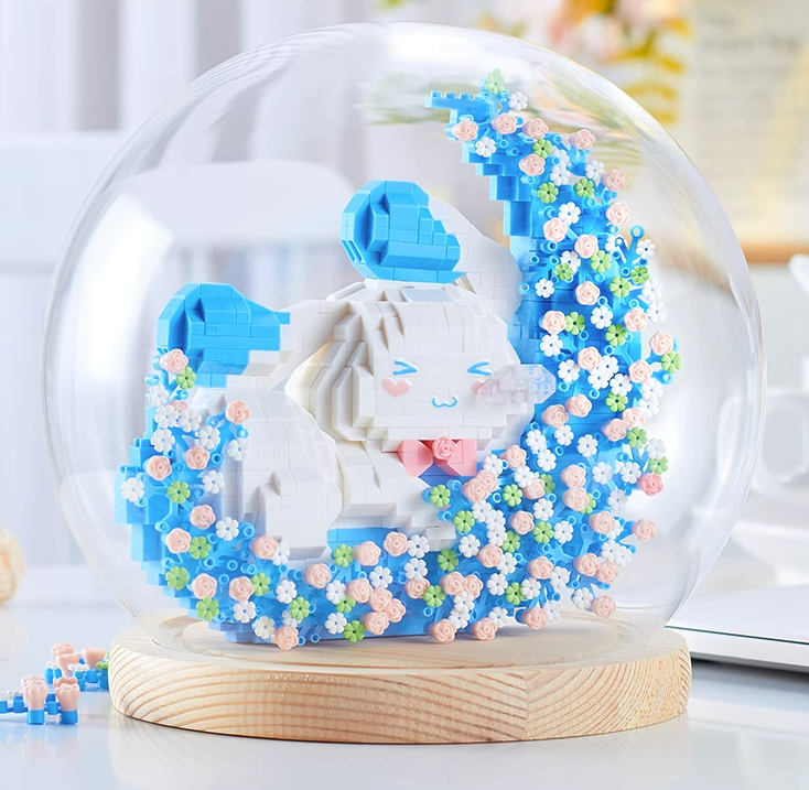 Cinnamoroll and Pochacco Moon Building Block