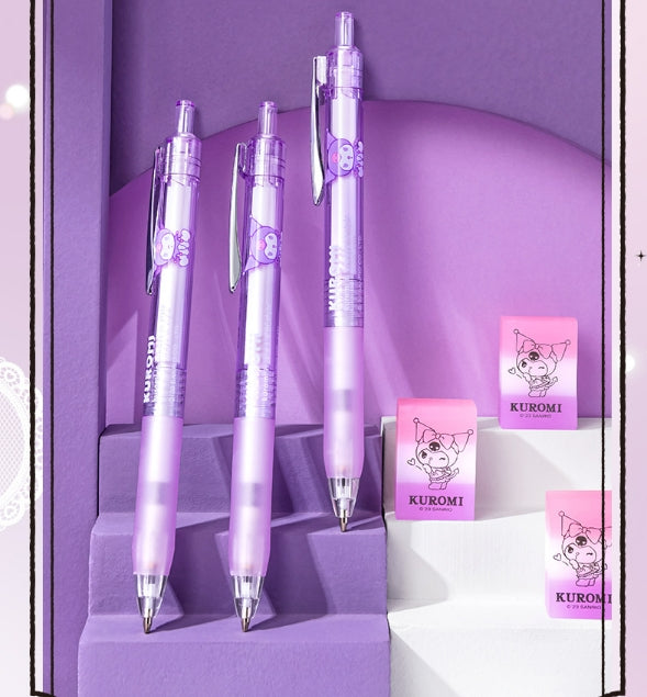 Kuromi mechanical pencil with eraser set