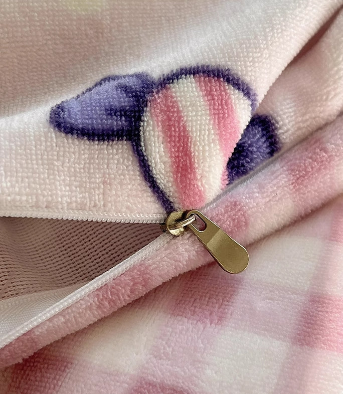 Hello Kitty Milk Velvet Bedding Sheet Super Soft Thickened Winter Warm Sheet