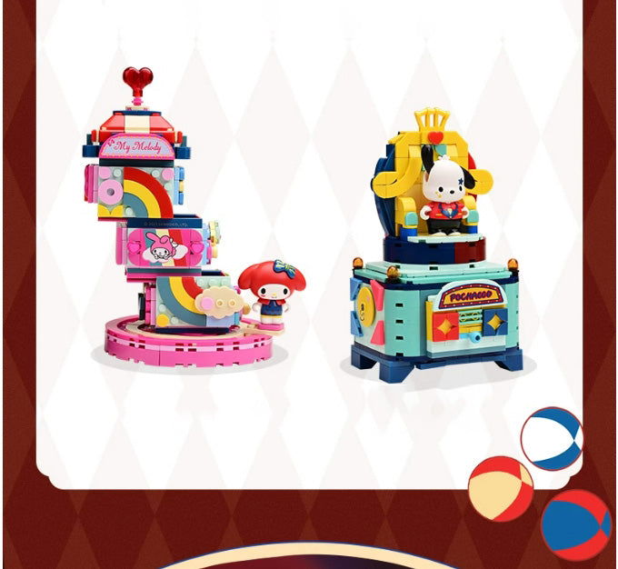 Sanrio series magic circus building blocks Kuromi toys Christmas gifts