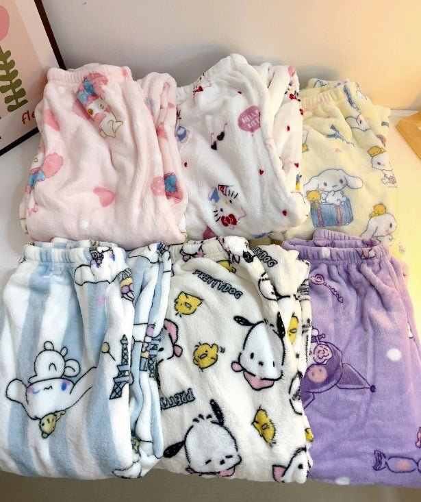 Sanrio Fluffy Pajamas Pants Fuzzy Pants