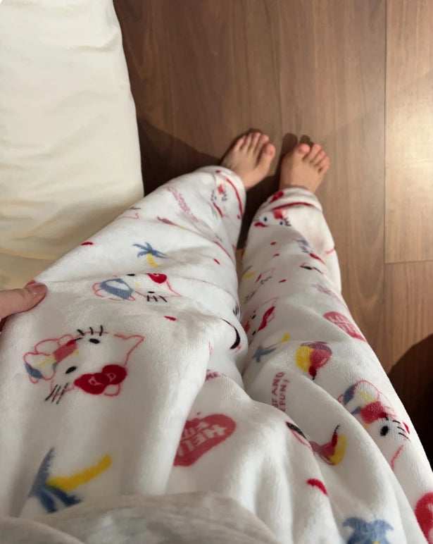 Sanrio Fluffy Pajamas Pants Fuzzy Pants