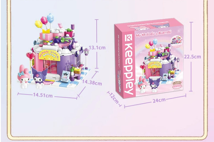 Kuromi and my melody Dessert shop building blocks