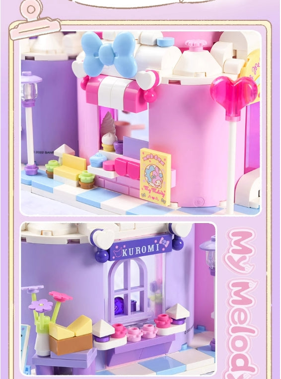 Kuromi and my melody Dessert shop building blocks