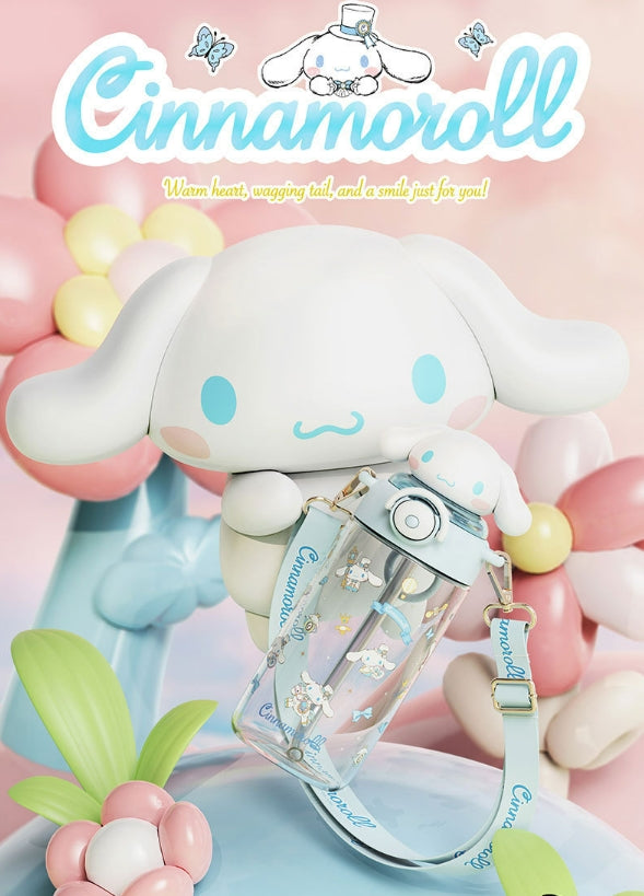 Sanrio Water Bottle with Shoulder Strap (650ml)