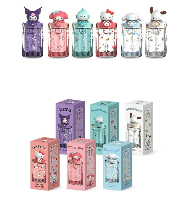 Sanrio Water Bottle with Shoulder Strap (650ml)