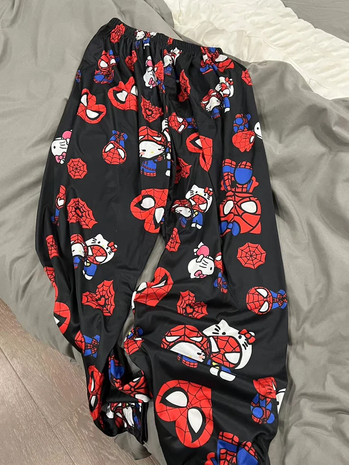 Hellokitty Spiderman Pajama Pants