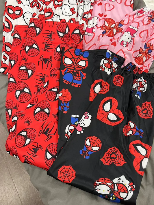 Hellokitty Spiderman Pajama Pants