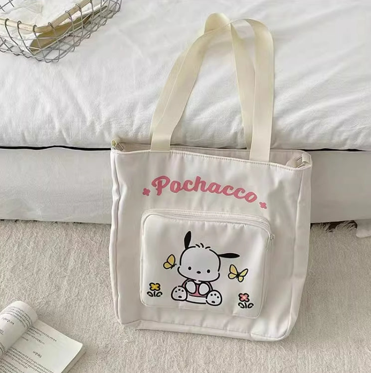 Sanrio Double layer shoulder crossbody bag tutoring bag large capacity file bag