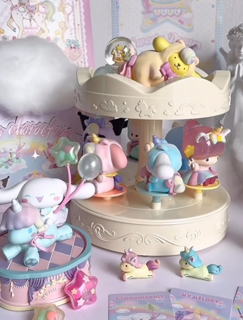 Automatic Rotating Double Tier Dessert Carousel, figure rotation display