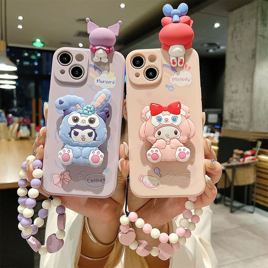 Kuromi and My melody phone case Cute bunny iphone case