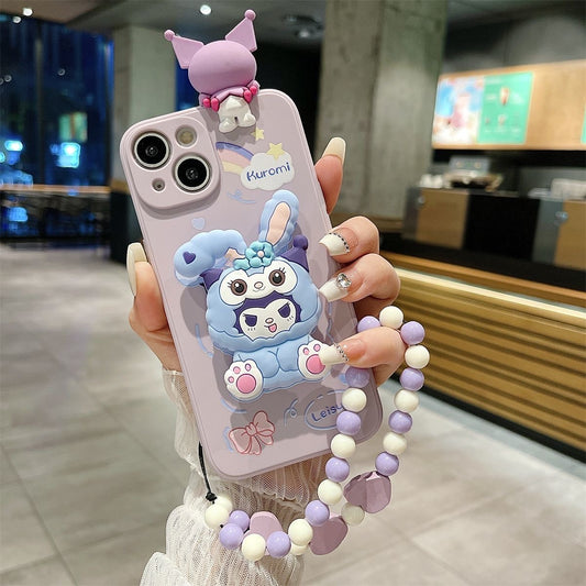 Kuromi and My melody phone case Cute bunny iphone case