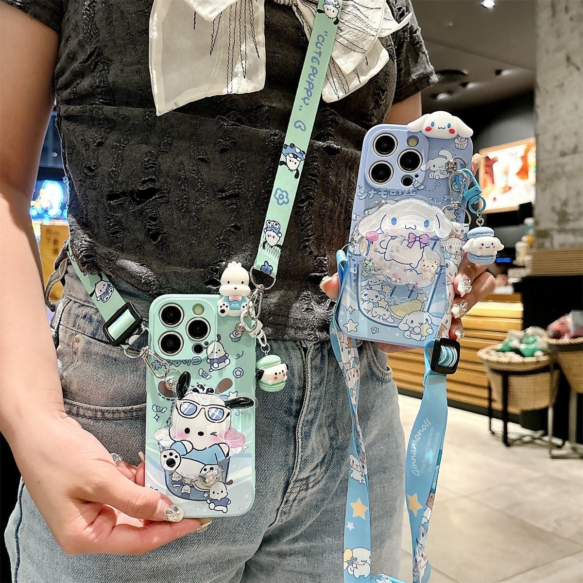 Pochacco and Cinnamoroll phone case