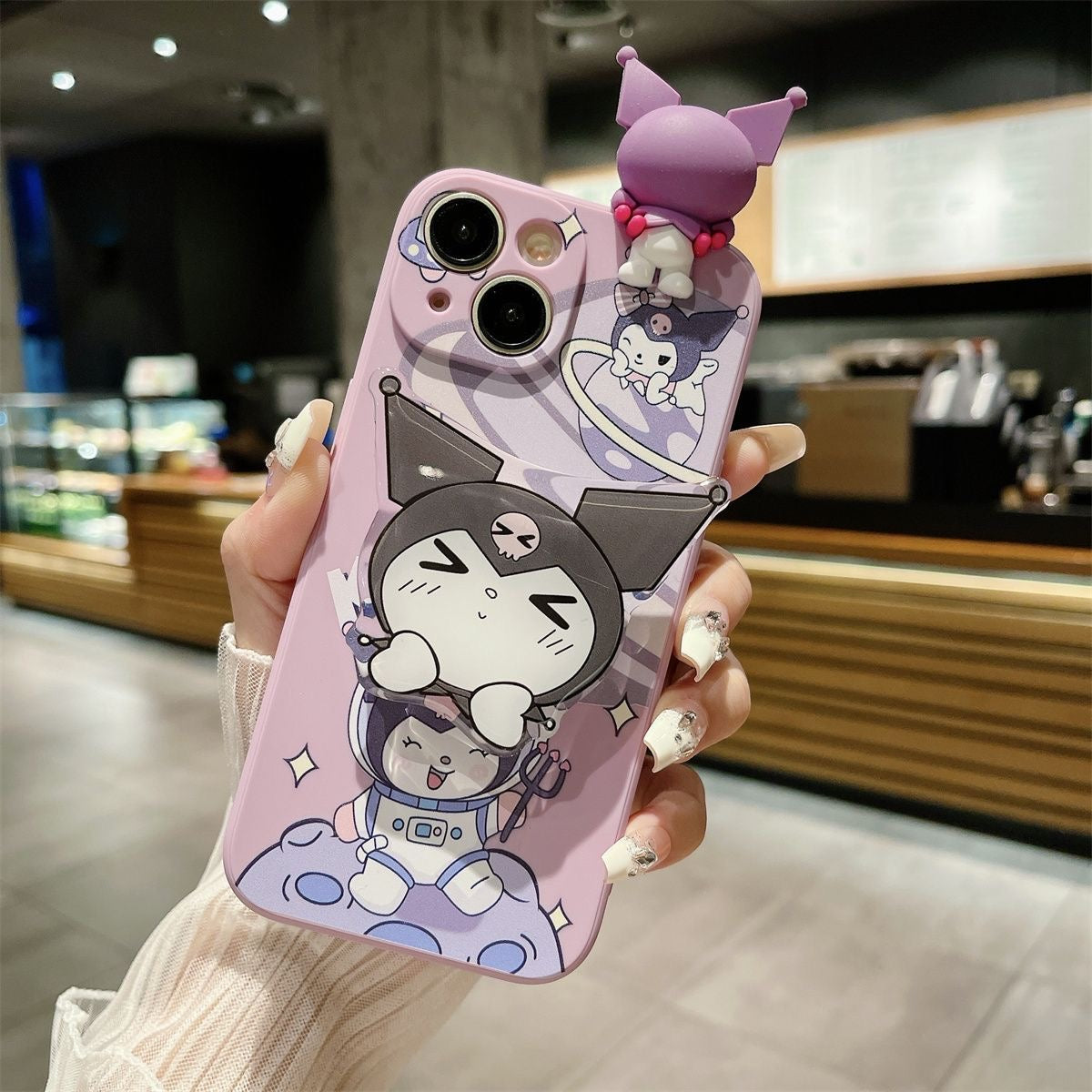Kuromi and Hello Kitty Astronaut phone case