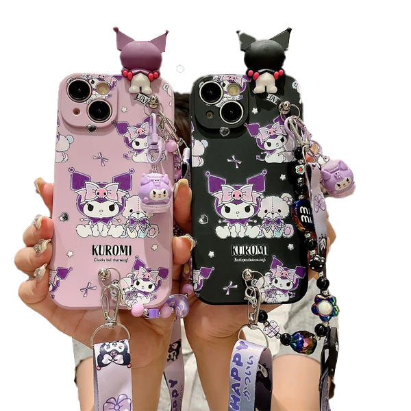 Kuromi with Cute bear phone case Joykawaii Kuromi with Cute bear phone case Joykawaii