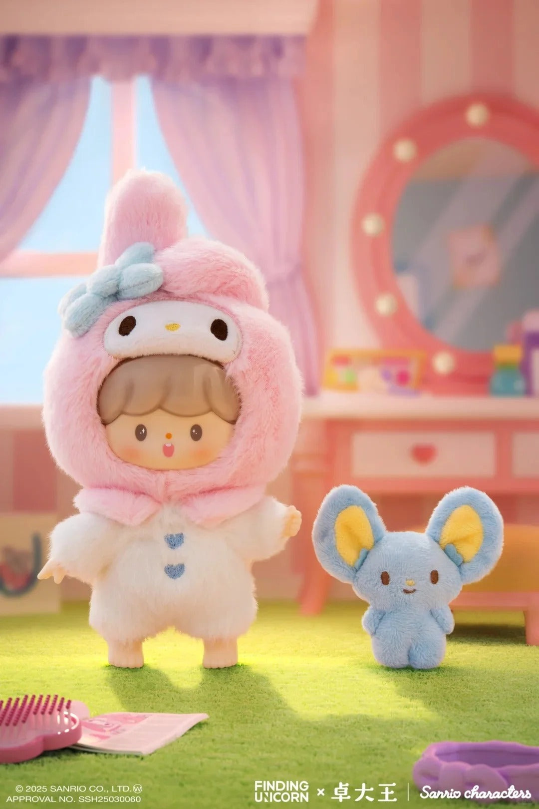 Zzoton x Sanrio  Love League Buddies Series Vinyl Plush Keychain Blind Box