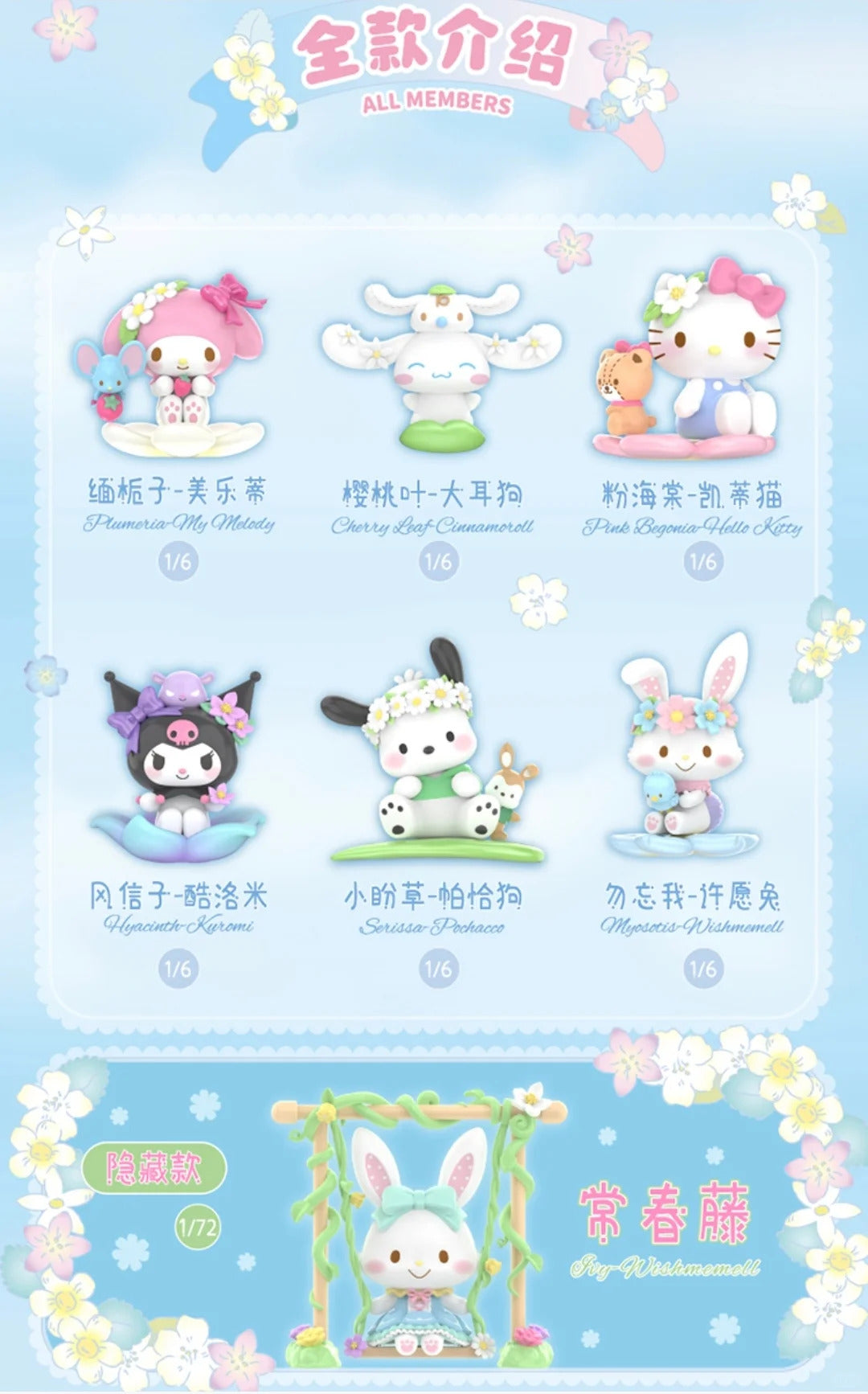Sanrio Family Spring Flower Series Blind box