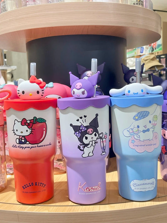 Sanrio Straw Stainless Steel  Water bottle 580ml