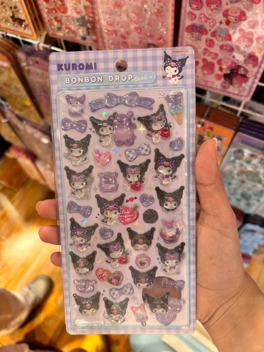 Sanrio Bonbon Drop Seal 3D Sticker Crystal 3D DIY Decoration Stickers